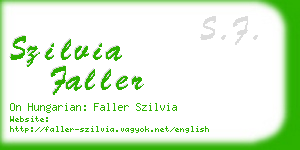 szilvia faller business card